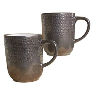THRESHOLD ceramic Gunmetal mugs